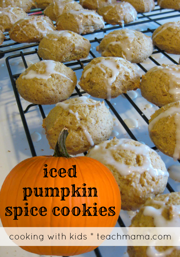 iced pumpkin spice cookies cooking with kids