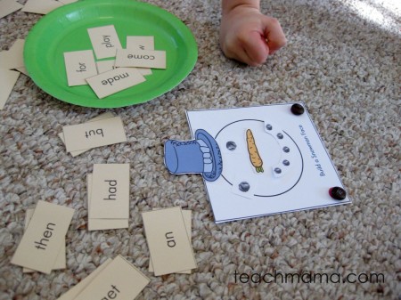 read a word, build a snowman | early literacy game | sight words | teachmama.com