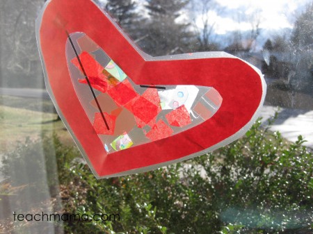 stained glass heart craft | teachmama.com