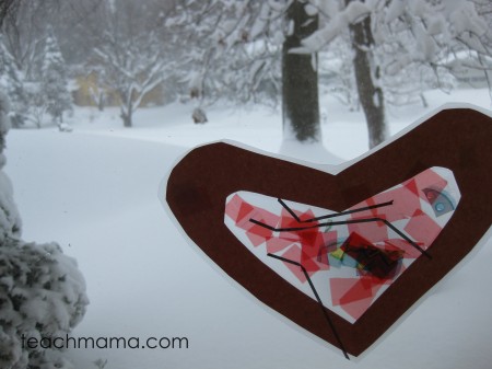 stained glass heart craft | teachmama.com
