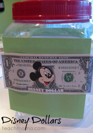 disney dollars: kids earn 'money' for their disney trip