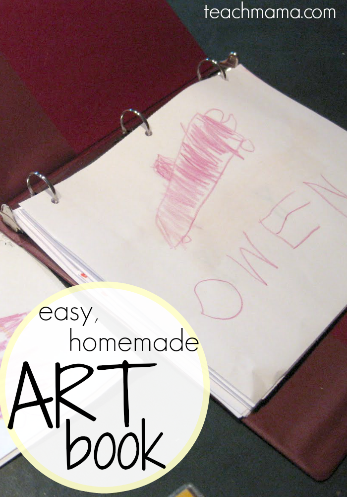 our easy, homemade art book: keep artwork organized!