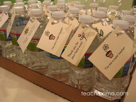 teacher appreciation water bottles | teachmama.com