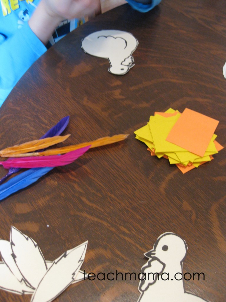 turkey feathers game for sounds