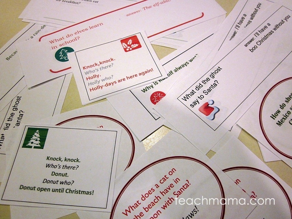 little holiday joke notes teachmama.com
