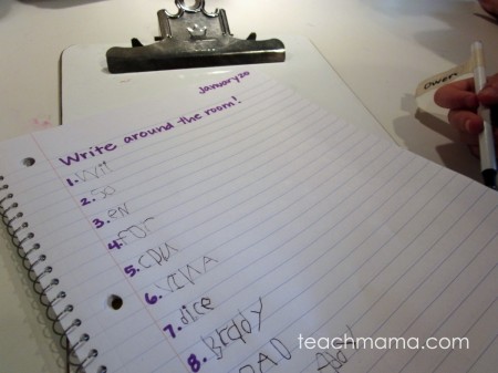 write around the room | teachmama.com