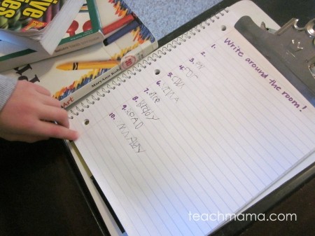 write around the room | teachmama.com