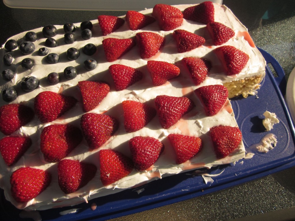 4th of july flag cake