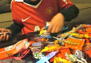 how to use halloween candy for fun learning