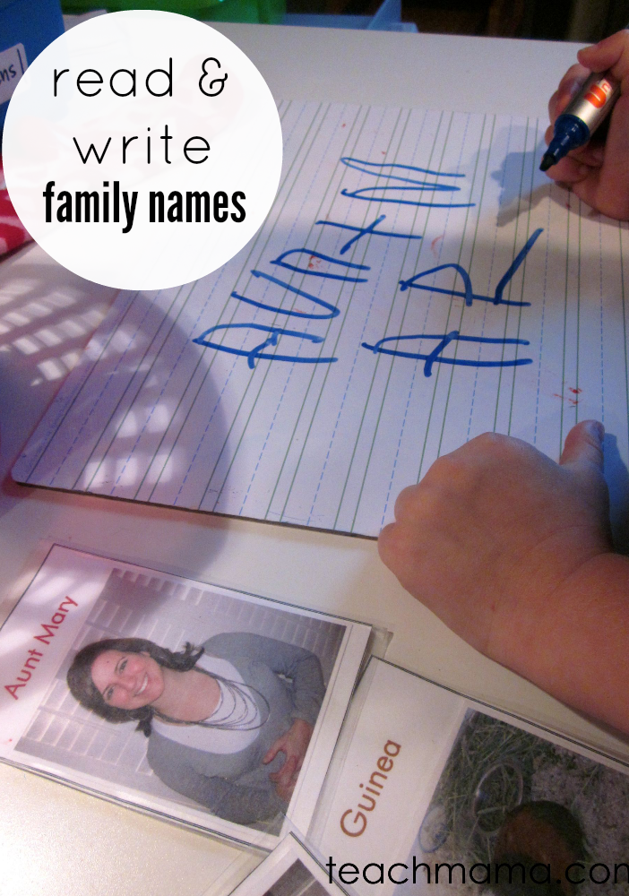 read and write family names | teach mama