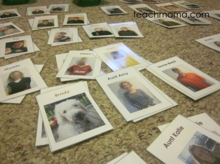 family playing cards sheets