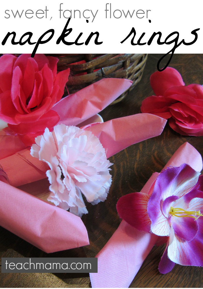 sweet fancy flower napkin rings  fairy party