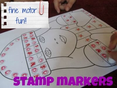 fine motor FUN with stamp markers