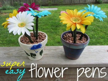 how to make flower pens