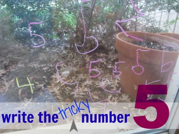 how to teach kids to write number 5