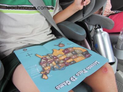 family road trip --license plate map