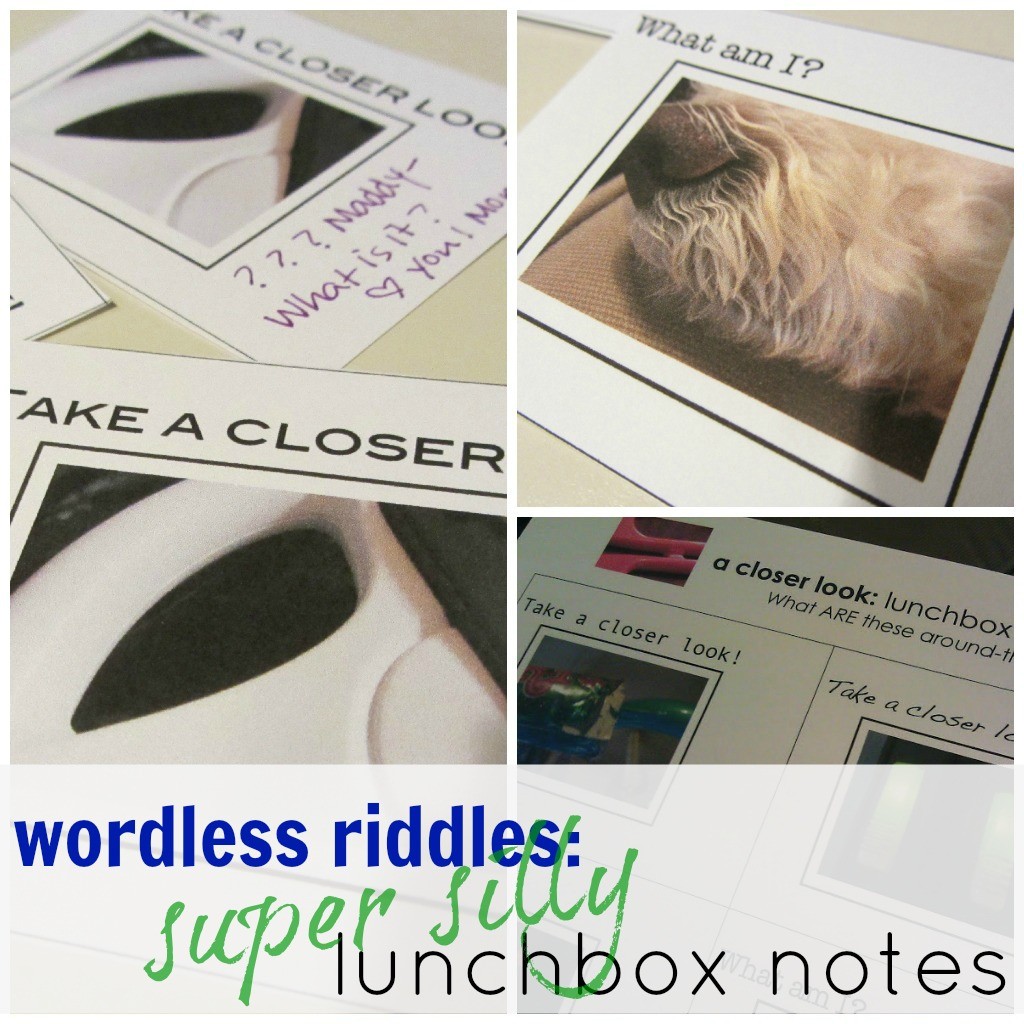 wordless riddles: silly lunchbox notes