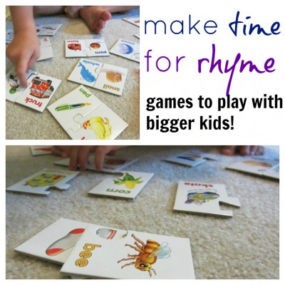 make time to rhyme: rhyme games for bigger kids