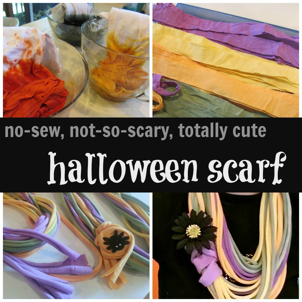 no-sew, not-so-spooky, totally cute halloween scarf