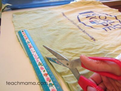halloween scarf -- cutting shirts