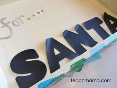 sweet homemade santa cookie tray --letters