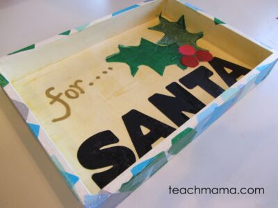 santa cookie tray finished