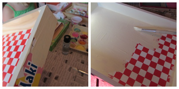 sweet homemade santa tray step 1--paint