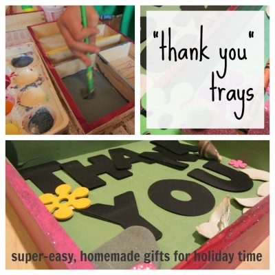 wooden thank you trays: recycled toy love