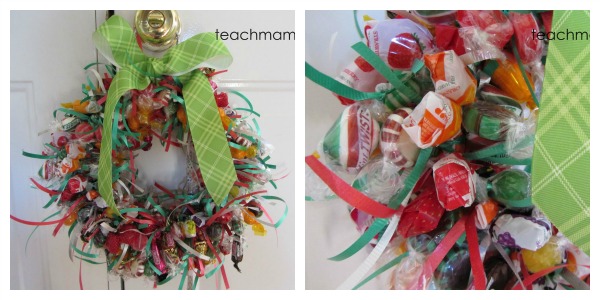 how to make a candy wreath wreath