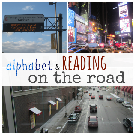alphabet and reading on the road