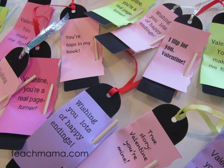 homemade bookmark valentines finished