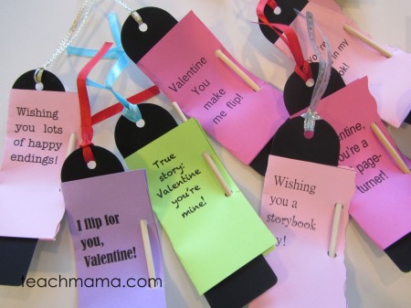 homemade bookmark valentines finished