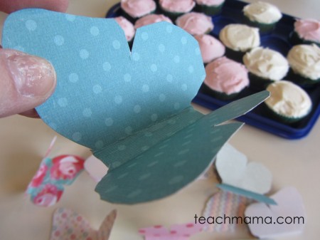 butterfly birthday cupcakes - folds