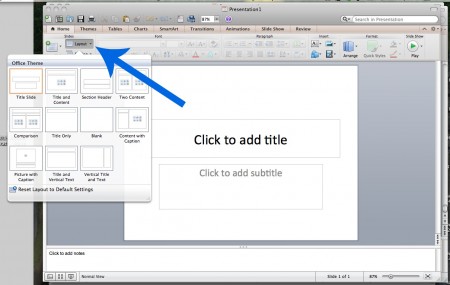 power point new slide