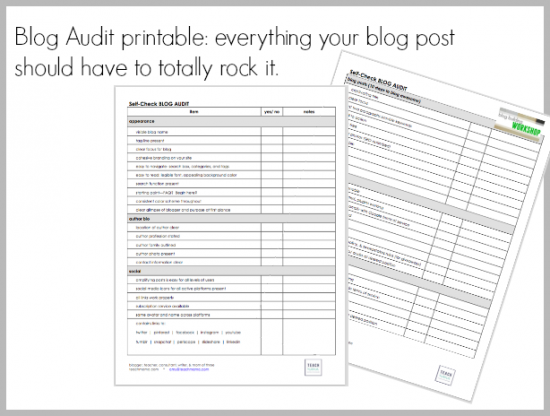 blog audit checklist | teachmama.com