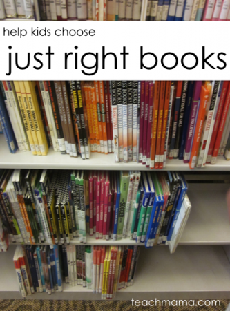 how to help kids choose just right books