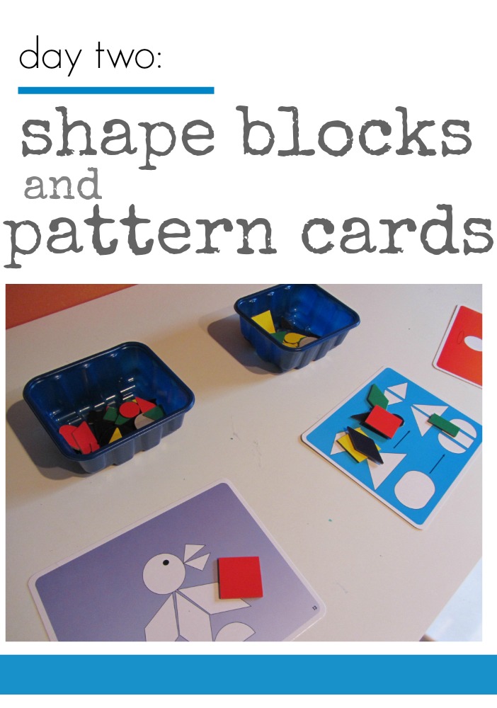 tabletop surprises shape blocks pattern cards