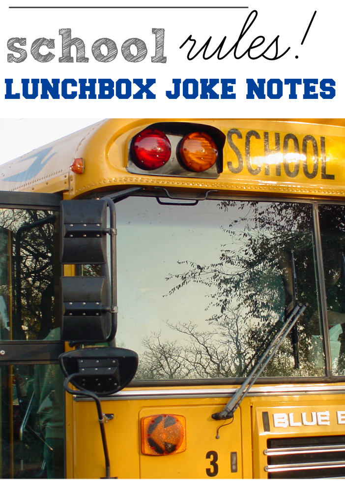 school RULES! super-silly lunchbox joke notes - teach mama