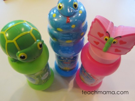 snake turtle butterfly bubbles