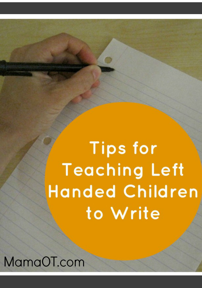 teaching left handed kids to write