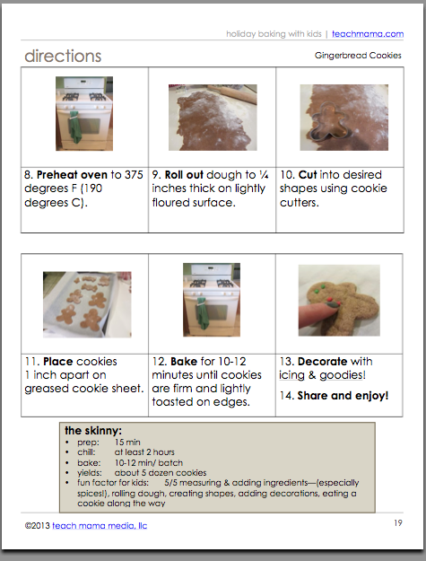 holiday baking with kids ebook ingredients