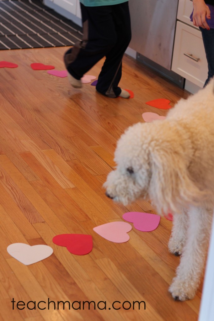 musical hearts reading, moving, & crazy-fun kid game teachmama.com