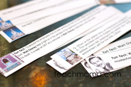 disneyland fun fact lunchbox notes | teachmama.com