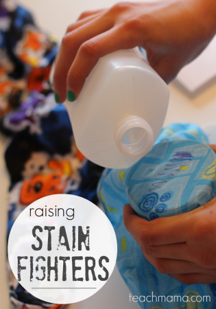 teach kids to be stain fighters: laundry from start to finish