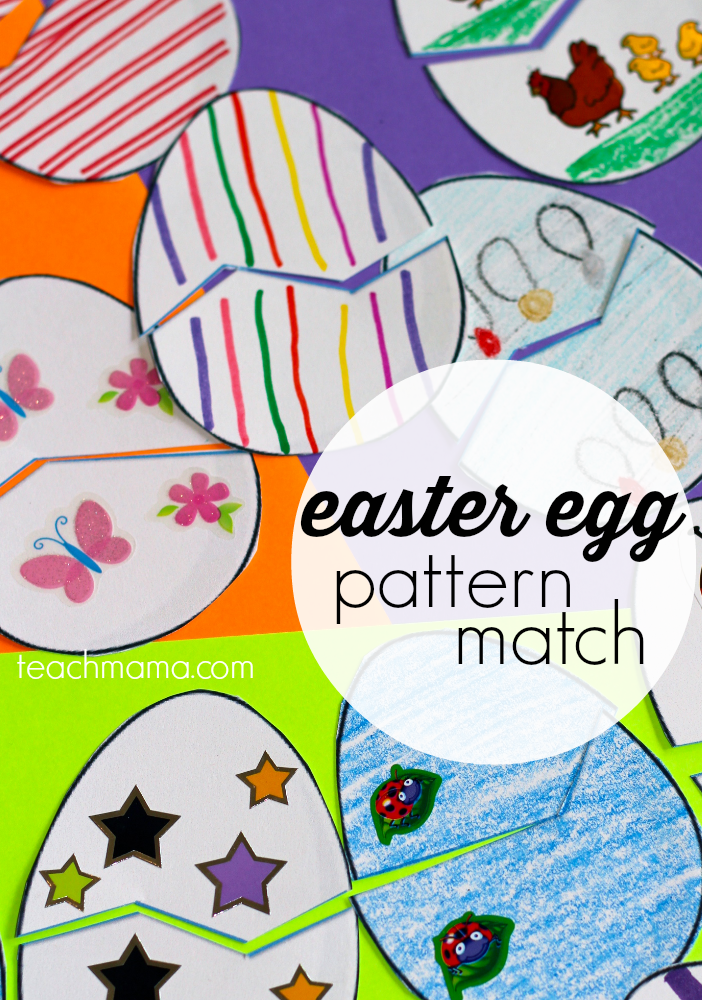 easter egg pattern match teachmama.com 