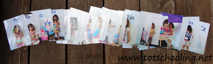 teach letter sounds using 26 kid-centered photos | guest post by @totschooling on teachmama.com