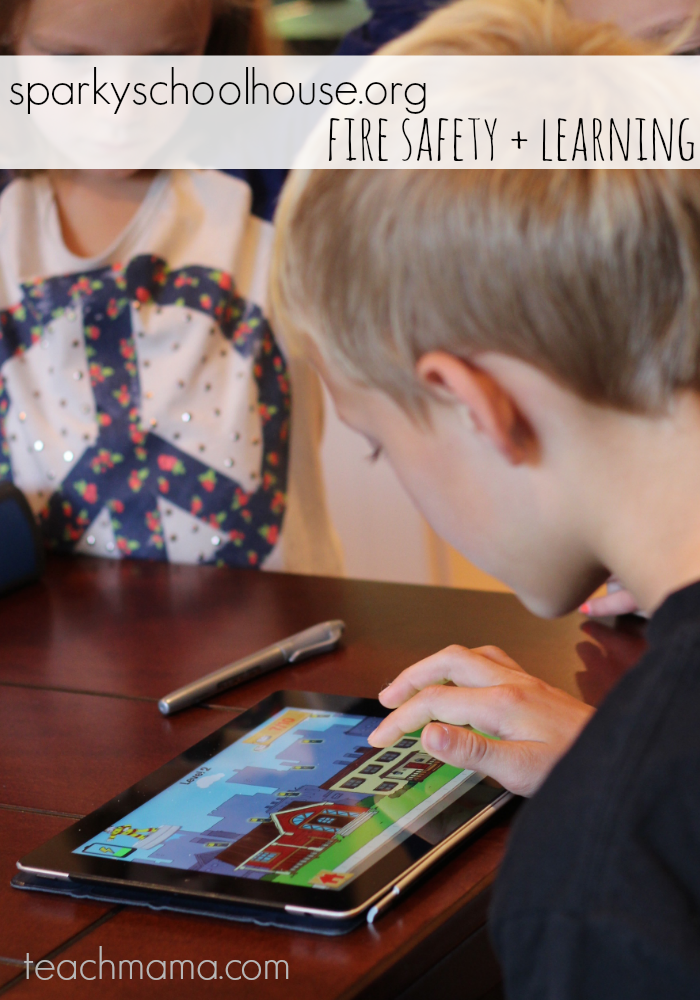 fire safety connects with learning at sparkyschoolhouse.org