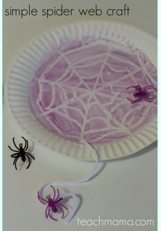 simple spider web craft: perfect for Halloween class party