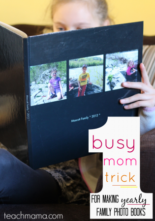 busy mom trick for making yearly photo books | teachmama.com