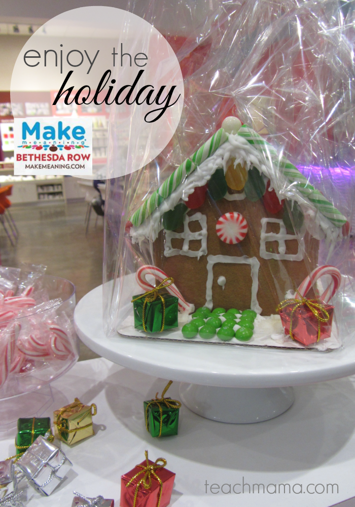 enjoy the holiday: gingerbread houses & giving back at Make Meaning Bethesda Row